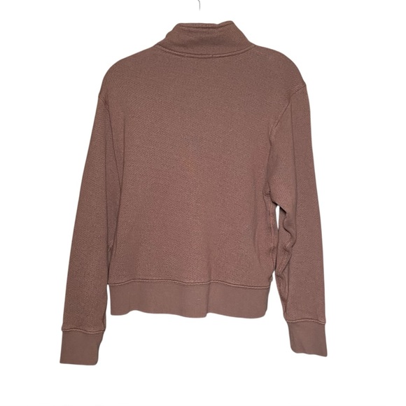 Jenni Kayne Half Zip Pullover Sweatshirt XS Neutral Brown - Picture 5 of 7